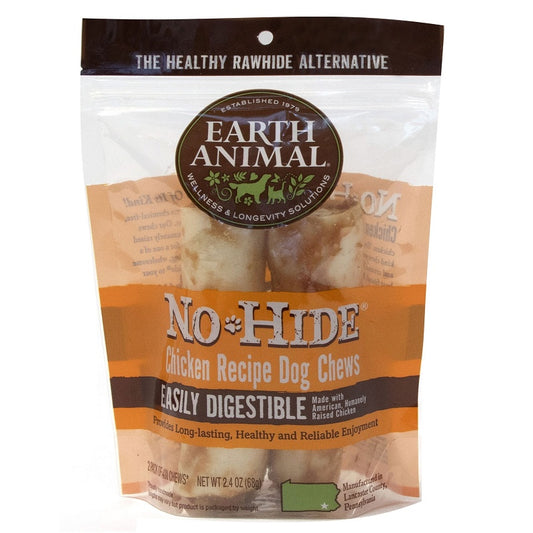 Earth Animal No Hide Chicken ; Dog Treat ; 4 in Chew 2 pack