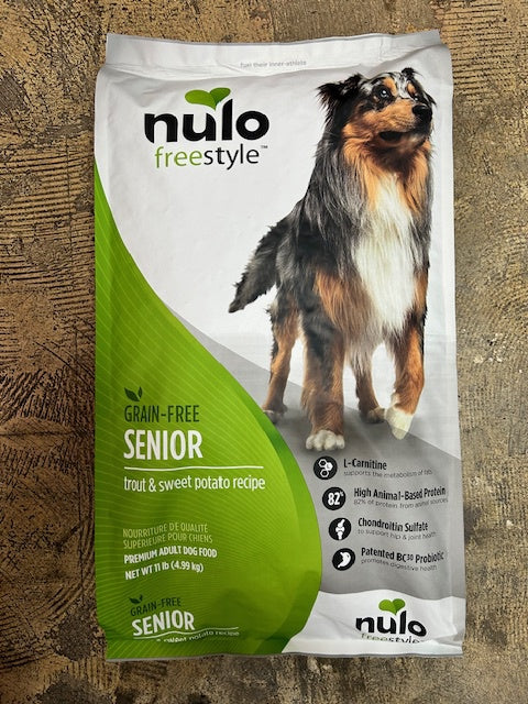 Nulo Senior Dog Food,  Grain Free Trout, 11lb