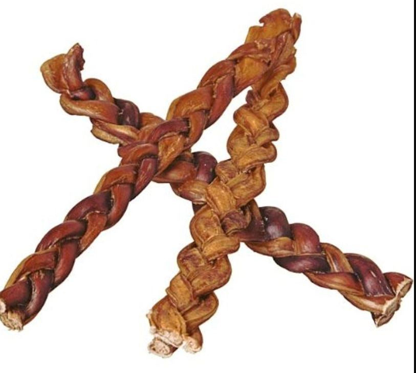 Braided Pizzle  ; Dog Treat ; 12 in Chew