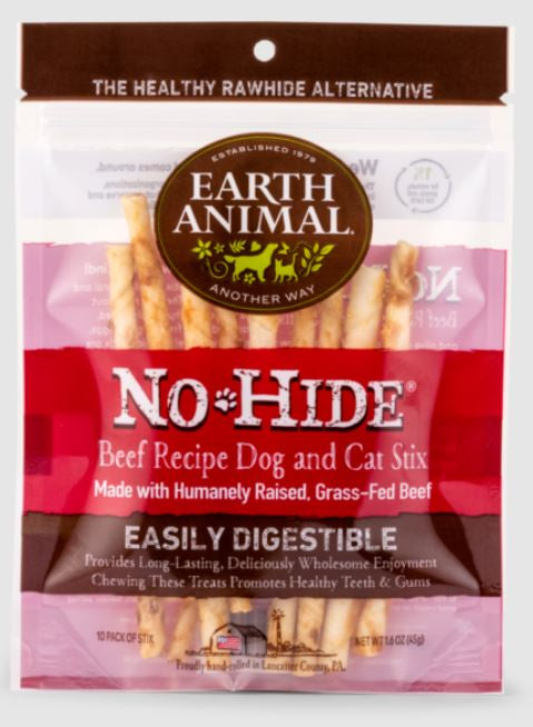 Earth Animal No Hide Beef Stix ; Dog Treat ; 10 ct