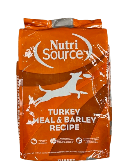 NutriSource Choice Dog Food, Turkey and Barley, 30lb